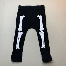 Load image into Gallery viewer, unisex Baby Berry, Halloween/skeleton leggings, elasticated, GUC, size 2,  