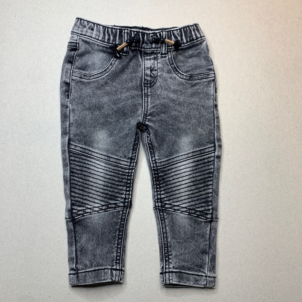 Boys Dymples, stretch knit denim pants, elasticated, Inside leg: 24cm, GUC, size 1,  