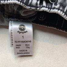 Load image into Gallery viewer, Boys Dymples, stretch knit denim pants, elasticated, Inside leg: 24cm, GUC, size 1,  