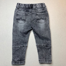 Load image into Gallery viewer, Boys Dymples, stretch knit denim pants, elasticated, Inside leg: 24cm, GUC, size 1,  