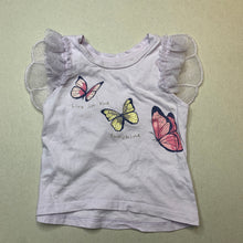 Load image into Gallery viewer, Girls Anko, cotton t-shirt / top, butterflies, FUC, size 1,  