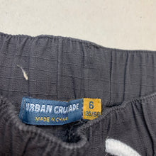 Load image into Gallery viewer, Boys Urban Crusade, dark grey cotton shorts, elasticated, EUC, size 6,  