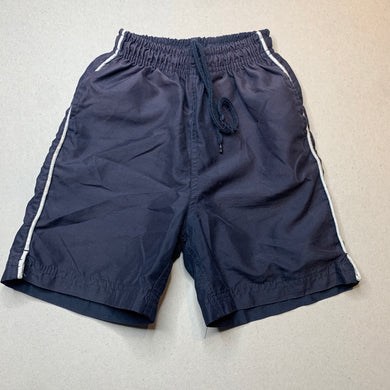 Boys Podium Team Wear, navy lightweight shorts, elasticated, FUC, size 4,  