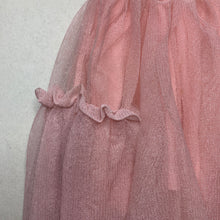 Load image into Gallery viewer, Girls Lily &amp; Dan, lined pink &amp; silver tulle skirt, elasticated, L: 33cm, FUC, size 5-6,  