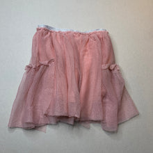 Load image into Gallery viewer, Girls Lily &amp; Dan, lined pink &amp; silver tulle skirt, elasticated, L: 33cm, FUC, size 5-6,  