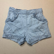 Load image into Gallery viewer, Girls Target, chambray cotton shorts, elasticated, FUC, size 6,  