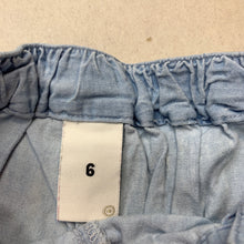 Load image into Gallery viewer, Girls Target, chambray cotton shorts, elasticated, FUC, size 6,  