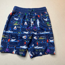Load image into Gallery viewer, Boys Target, lightweight board shorts, sharks, GUC, size 6,  