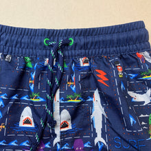 Load image into Gallery viewer, Boys Target, lightweight board shorts, sharks, GUC, size 6,  