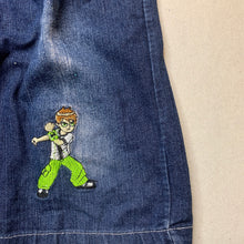 Load image into Gallery viewer, Boys LEOSON, embroidered denim shorts, elasticated, FUC, size 4,  