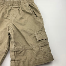 Load image into Gallery viewer, Boys H&amp;T, khaki cotton cargo shorts, elasticated, GUC, size 4,  