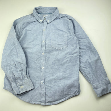 Boys Pumpkin Patch, blue cotton long sleeve shirt, FUC, size 7,  