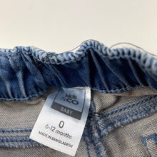 Load image into Gallery viewer, Boys Kids &amp; Co, stretch knit denim shorts, elasticated, FUC, size 0,  