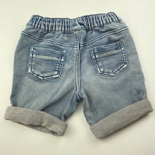Load image into Gallery viewer, Boys Kids &amp; Co, stretch knit denim shorts, elasticated, FUC, size 0,  