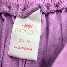 Load image into Gallery viewer, Girls Mango, purple linen/viscose shorts, elasticated, FUC, size 12,  