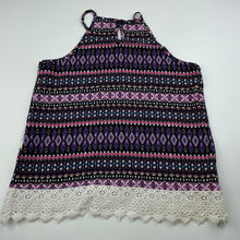 Load image into Gallery viewer, Girls Mango, lightweight summer top, lace trim, GUC, size 10,  