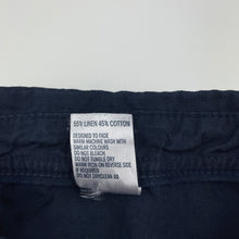 Load image into Gallery viewer, Boys Anko, navy linen / cotton short sleeve shirt, GUC, size 14,  
