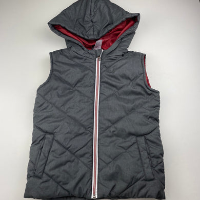 Boys Anko, hooded puffer vest / sleeveless jacket, EUC, size 7,  