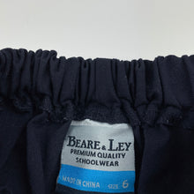 Load image into Gallery viewer, Girls Bare &amp; Ley, navy school shorts / skort, elasticated, GUC, size 6,  