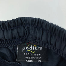 Load image into Gallery viewer, Boys Podium Team Wear, navy sports shorts, elasticated, FUC, size 4,  