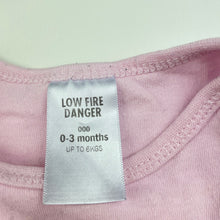 Load image into Gallery viewer, Girls Target, pink cotton bodysuit / romper, FUC, size 000,  