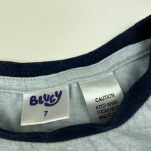 Load image into Gallery viewer, unisex Bluey, cotton pyjama t-shirt / top, FUC, size 7,  