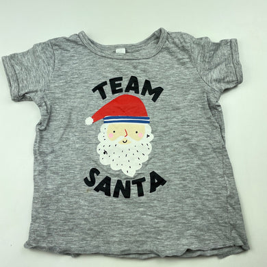 unisex Dymples, grey marle Christmas t-shirt / top, FUC, size 1,  