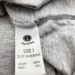 unisex Dymples, grey marle Christmas t-shirt / top, FUC, size 1,  