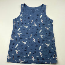 Load image into Gallery viewer, Boys BAYKAR, stretchy singlet top, dinosaurs, GUC, size 7-8,  
