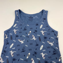 Load image into Gallery viewer, Boys BAYKAR, stretchy singlet top, dinosaurs, GUC, size 7-8,  