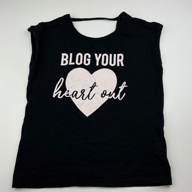 Girls B Collection, black cotton top, GUC, size 10,  