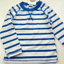 Load image into Gallery viewer, Boys Hao Ling Fan, blue &amp; white stripe long sleeve t-shirt / top, NEW, size 1,  