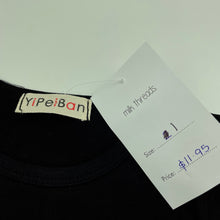 Load image into Gallery viewer, Boys YiPeiBan, black &amp; white t-shirt / top, NEW, size 1,  