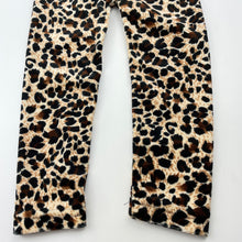 Load image into Gallery viewer, Girls Milk Threads, velour leopard print leggings, elasticated, NEW, size 1,  