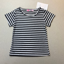 Load image into Gallery viewer, unisex Vogue Fashion, striped lightweight t-shirt / top, NEW, size 2,  