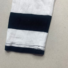 Load image into Gallery viewer, Girls striped, black &amp; white leggings, elasticated, EUC, size 3,  