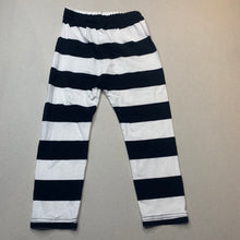 Load image into Gallery viewer, Girls striped, black &amp; white leggings, elasticated, EUC, size 3,  