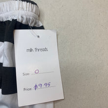 Load image into Gallery viewer, unisex Milk Threads, striped lightweight leggings / bottoms, NEW, size 0,  