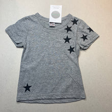 Load image into Gallery viewer, unisex Milk Threads, grey marle t-shirt / top, stars, NEW, size 2,  