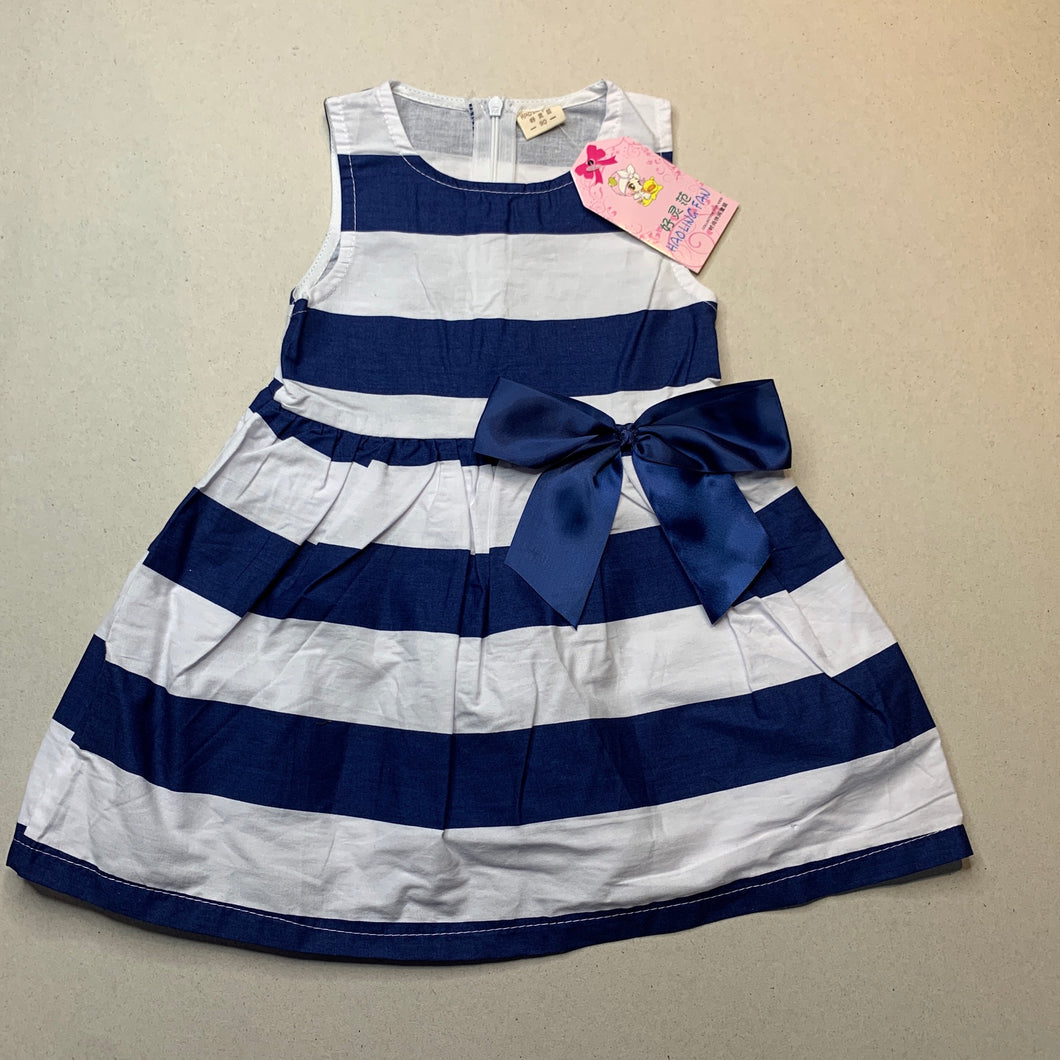 Girls Hao Ling Fan, blue & white lightweight dress, NEW, size 2, L: 45cm