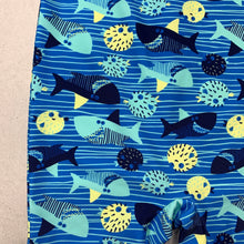Load image into Gallery viewer, Boys blue, all-in-one rashie suit, sharks, no labels, GUC, size 0-1,  