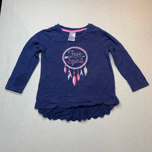 Load image into Gallery viewer, Girls Target, navy cotton long sleeve top, GUC, size 2,  