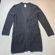 Load image into Gallery viewer, Girls Target, dark grey knitted long cardigan, L: 62cm, EUC, size 7,  