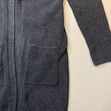 Load image into Gallery viewer, Girls Target, dark grey knitted long cardigan, L: 62cm, EUC, size 7,  