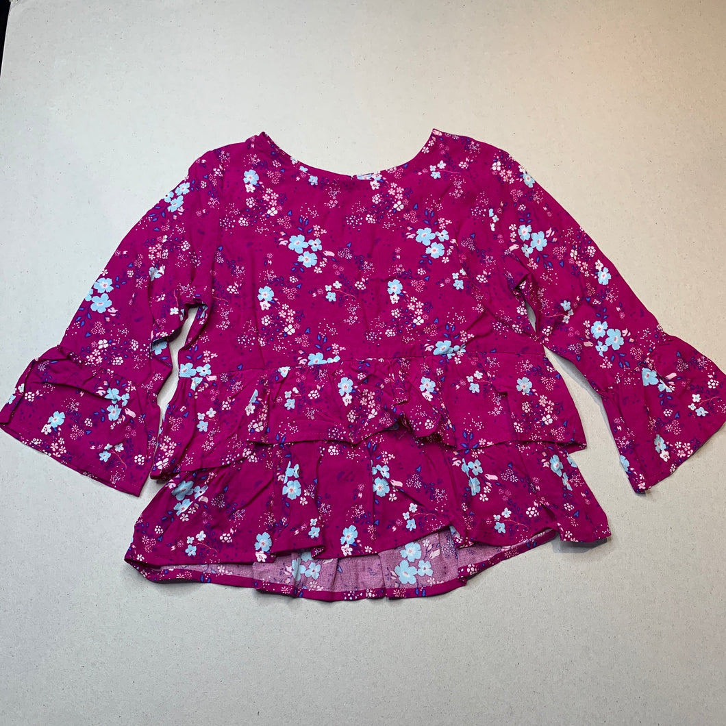 Girls Mango, floral lightweight long sleeve top, NEW, size 5,  