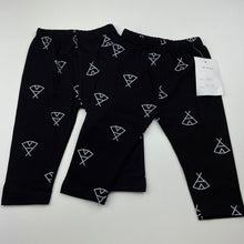 Load image into Gallery viewer, unisex Milk Threads, set of 2 leggings / bottoms, elasticated, NEW, size 00,  