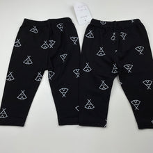 Load image into Gallery viewer, unisex Milk Threads, set of 2 leggings / bottoms, elasticated, NEW, size 00,  