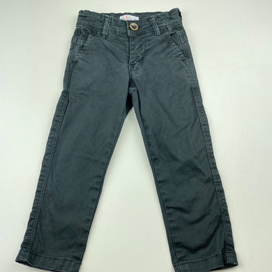 Boys Bach Pan, grey stretch cotton casual pants, adjustable, Inside leg: 32cm, GUC, size 2-3,  