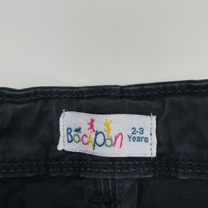 Boys Bach Pan, grey stretch cotton casual pants, adjustable, Inside leg: 32cm, GUC, size 2-3,  