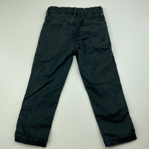 Boys Bach Pan, grey stretch cotton casual pants, adjustable, Inside leg: 32cm, GUC, size 2-3,  